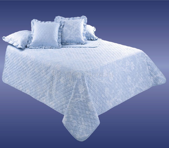 Покрывало стеганое Cotton-Dreams Комо голубой 160х220 см