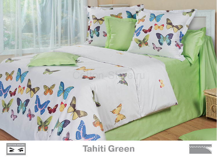 Постельное белье Cotton-Dreams Tahiti Green